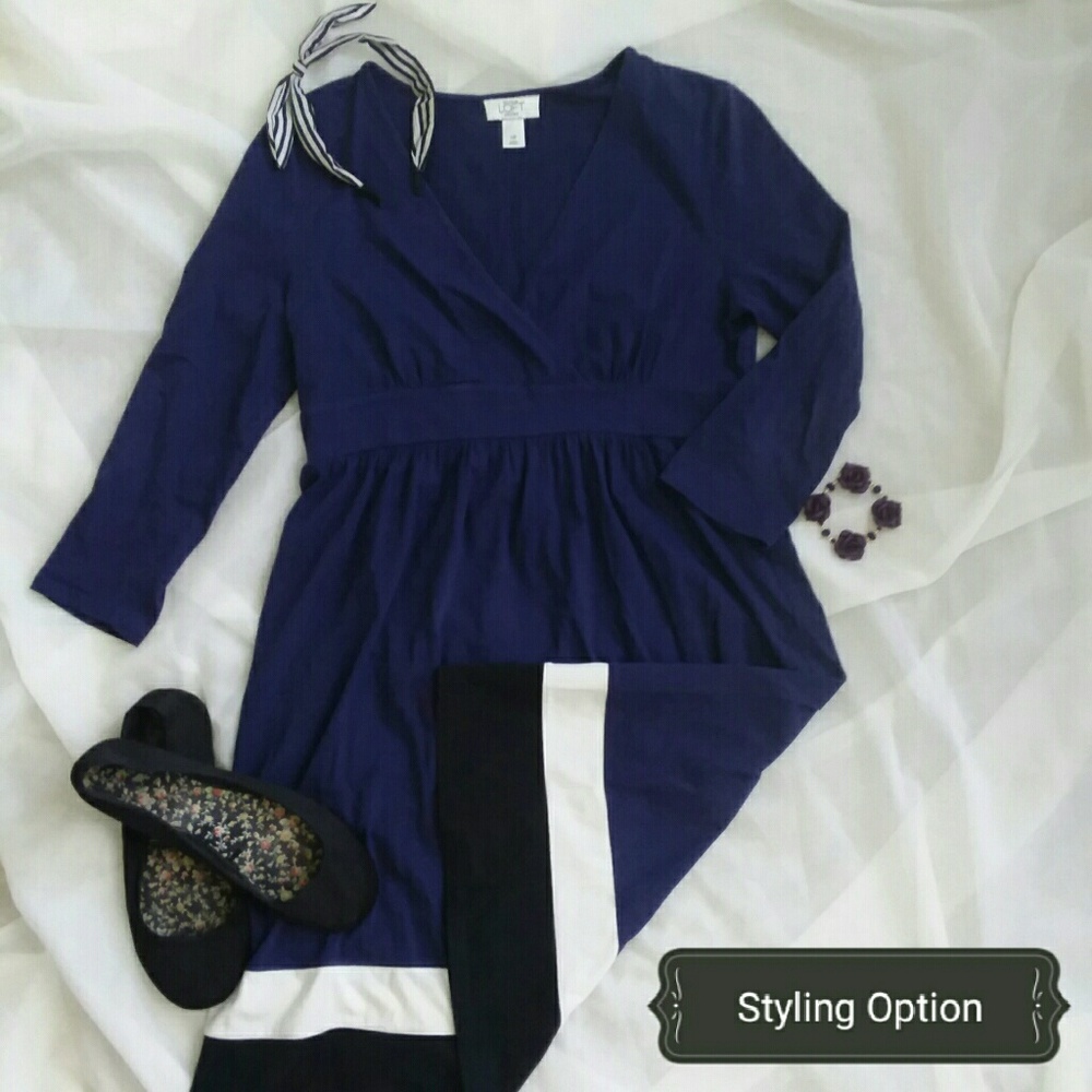 Womens • Ann Taylor LOFT• 3/4 Sleeve Petite Dress